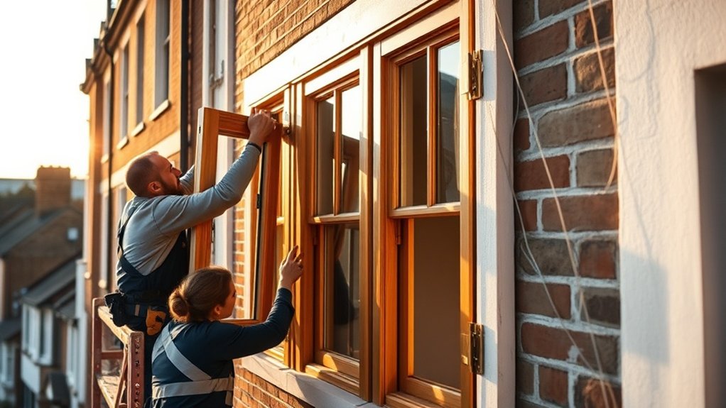 Wooden Window Installation Hayes